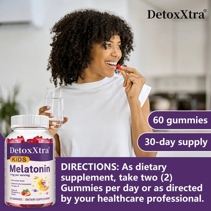 Melatonin Gummies 1mg - Children's Sleep Aids, Relieves Stress, Improves Insomnia, Improves Sleep Quality and Deeper Sleep