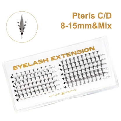 New Fashion Shiny Tinsel Anime Lashes Holographic Manga False Eyelashes Comic Spire Eyelash Extension For Christmas Party Makeup