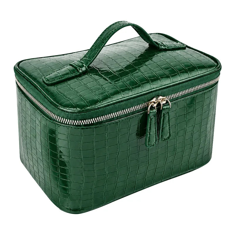 Embossed Makeup Bag Large Capacity Waterproof Travel Toiletry Bag Fashion Portable Women Cosmetic Storage Organizer