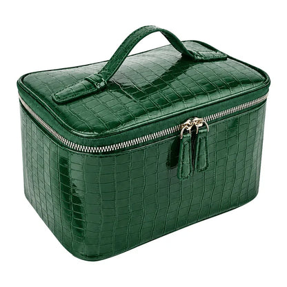 Embossed Makeup Bag Large Capacity Waterproof Travel Toiletry Bag Fashion Portable Women Cosmetic Storage Organizer