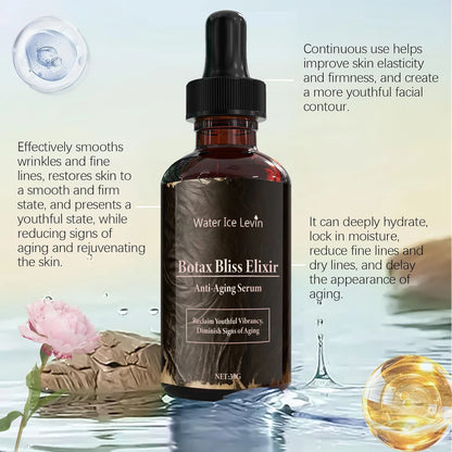 Botax Bliss Elixir Anti-Aging Serum with Bee Venom, Hyaluronic Acid & Retinol, Replenishes and Reclaims Youthful Vibrancy