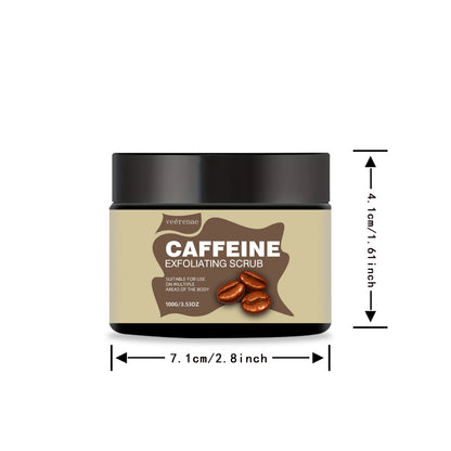 CAFFEINE EXFOLIATING SCRUB - Ice-cream texture, lightweight, non-sticky, non-pore-clogging. Ideal gift for all skin types