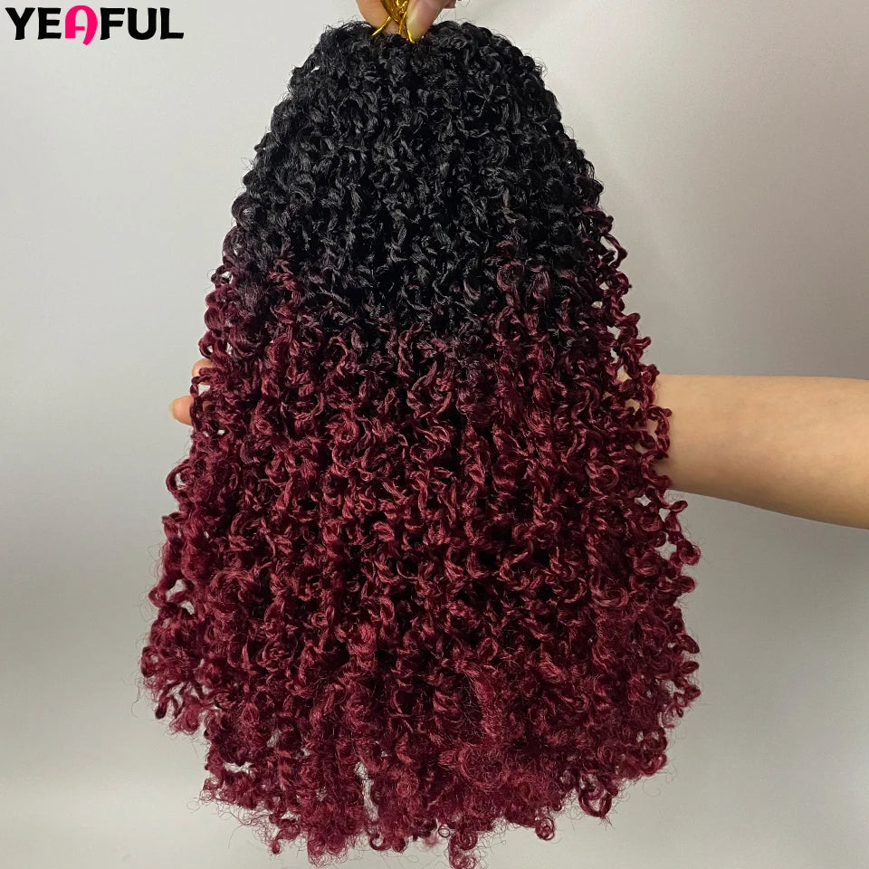 1-6 Packs Yanky Twist Crochet Hair 12"Pre-twisted Natural Black Kinky Mini Spring Twist Small Curly Senegalese Twist Hair Braids