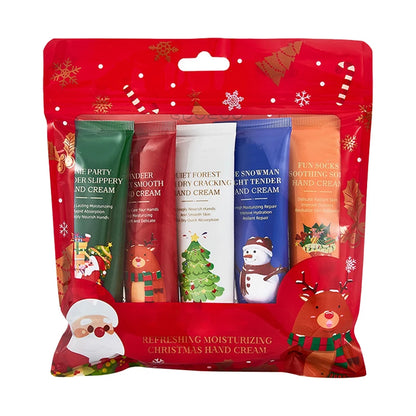 Christmas Hand Cream Set Moisturizing Hydrating Kit Plant Fragrance Nourishing Repair Anti Dry Cracked Hands Skin Care for Women Girls Holiday Xmas Winter Beauty Travel Size Mini Stocking Stuffers Christmas Gift Box