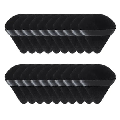 2/5/10/20Pcs Triangle Velvet Powder Puff Mini Face Makeup Sponge Washable Lightweight Cosmetics