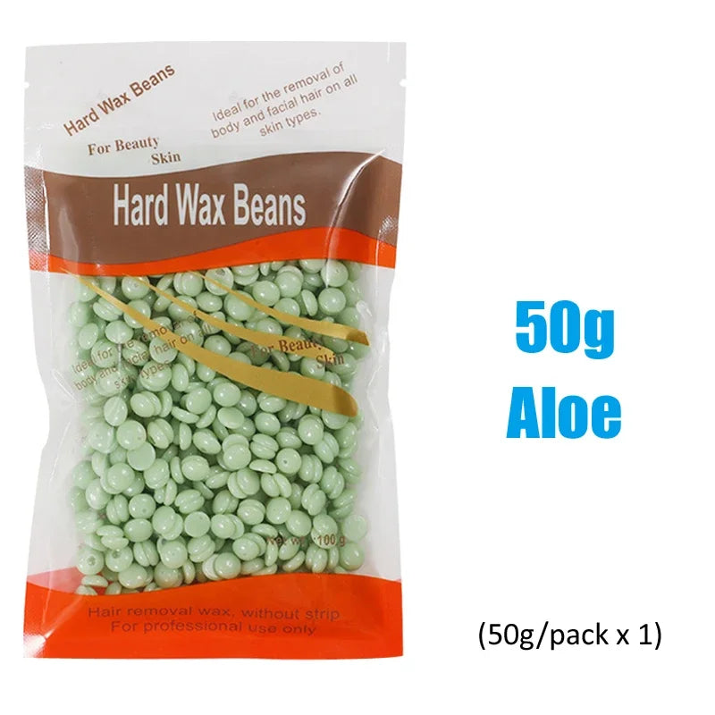 Multi Color Hard Wax Beans Painless Depilatory Wax No Strip Hair Removal Beads for Women Home Body Bikini Facial Wax Treatment