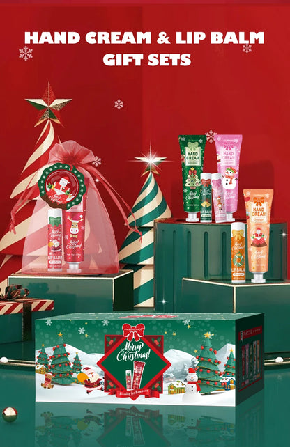 30 Sets per Box. Assorted Moisturizing Lip Balms and Hand Creams. Perfect for Christmas Giveaways and New Year Gifts.