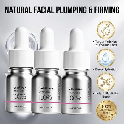 Volufilin 100% Facial Ampoule Serum,Pure Volufiline Plumping,Improve Depressions&Facial Reshaping,Hydrolyzed Collagen Elastic Lifting&Deep Hydrating Glow Moisture,Versatile Multi Zone Application&Concentrated Ampoule Formula,