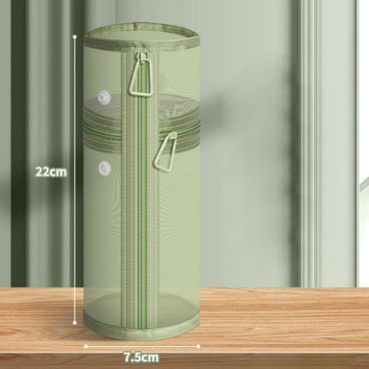 【Mesh Dual-use Makeup Brush Storage Bag Portable Brush Case Large Capacity Brush Bucket Holder Travel Stand-up Pouch】