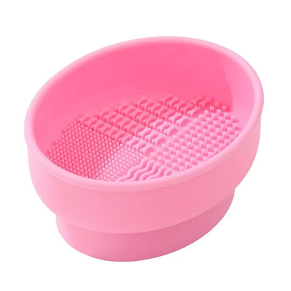 1Pcs Silicone Makeup Brush Washing Bowl Cleaning Box Sponge Powder Puff Washer Beauty Egg Drying Storage Makeup ToolArtifact