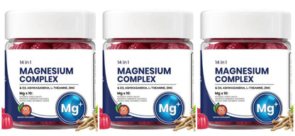 Googeer DeepCalm Magnesium Complex Gummies for Evening Calm Support with Vitamin D3 Zinc Ashwagandha L-Theanine 90 Gummies