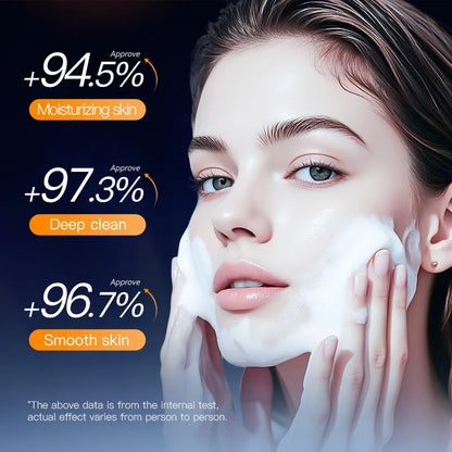 SADOER Vitamin B5 Facial Cleanser Moisturizing Oil Control Deep Cleansing Anti-aigng Face Wash Foam Facial Cleanser Skin Care