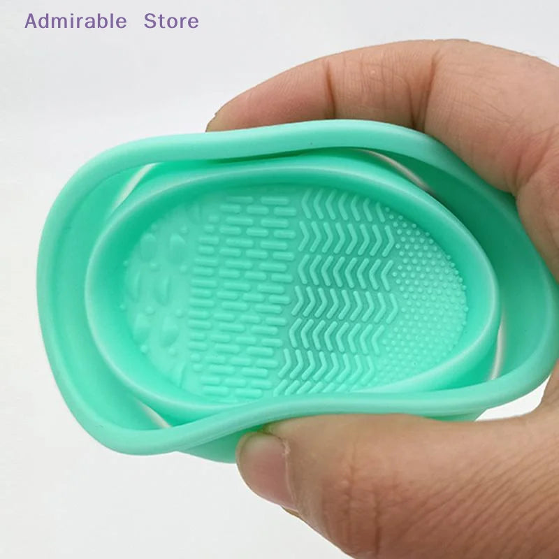 wSoft Silicone Makeup Brush Cleaner Folding Powder Puff Cleaning Bowl Eyeshadow Brushes Wash Clean Mat Beauty Tools Scrubber Box