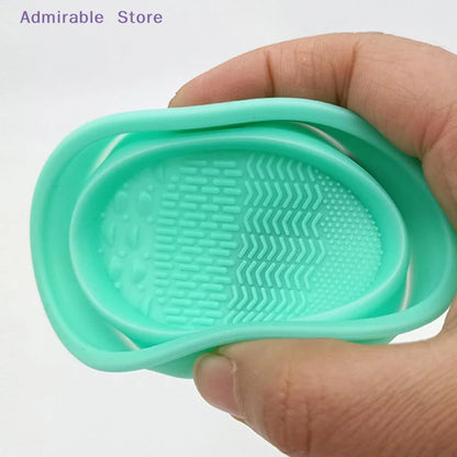 wSoft Silicone Makeup Brush Cleaner Folding Powder Puff Cleaning Bowl Eyeshadow Brushes Wash Clean Mat Beauty Tools Scrubber Box