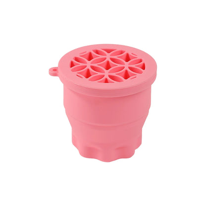 Multifunction Silicone Folding Makeup Brush Cleaning Cup Cleaning and drying 2-in-1 storage cup Beauty Cosmetic Brush Scrub Cup