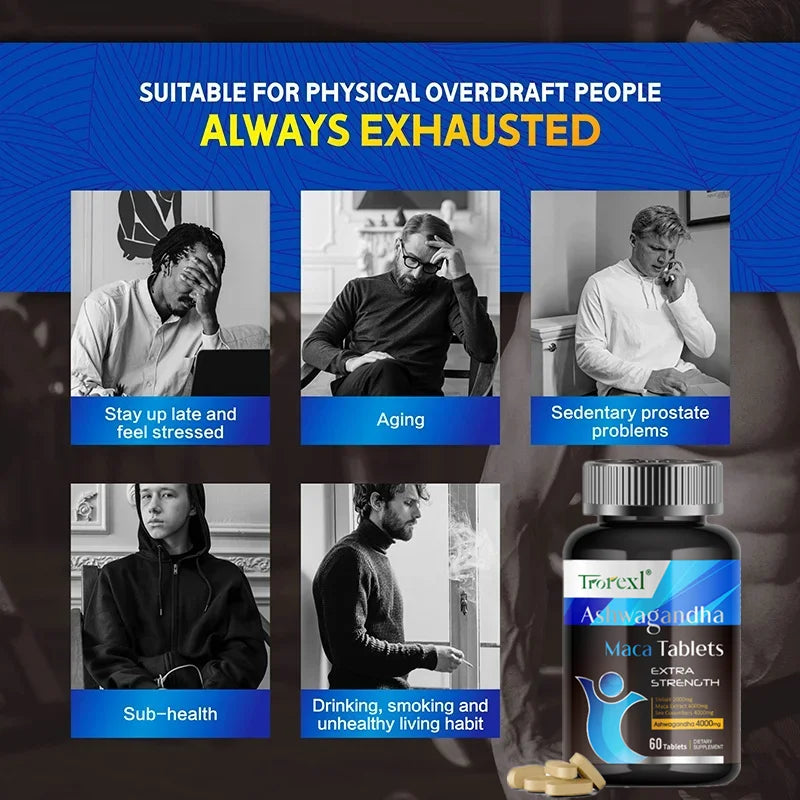 Male Enhancing Supplement, Supports Reproductive Health Energizer, Men Muscle Builder Enlargement Pills, Endurance tablets