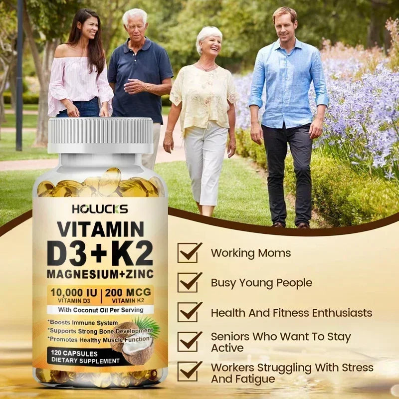 Bone & Joint Health Support Supplement, with Zinc, Magnesium, for Muscle Growth, Heart Wellness, Immune Function, Energy