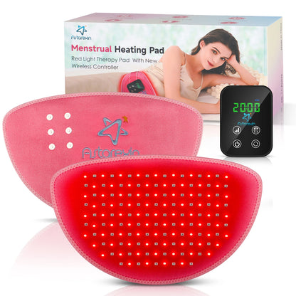 Astarexin 156 LEDs Red Light Infrared Therapy Menstrual Belt, Heating Pad for Period Cramps, Waist & Abdomen Pain Relief