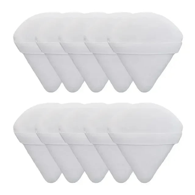 2/5/10/20Pcs Triangle Velvet Powder Puff Mini Face Makeup Sponge Washable Lightweight Cosmetics