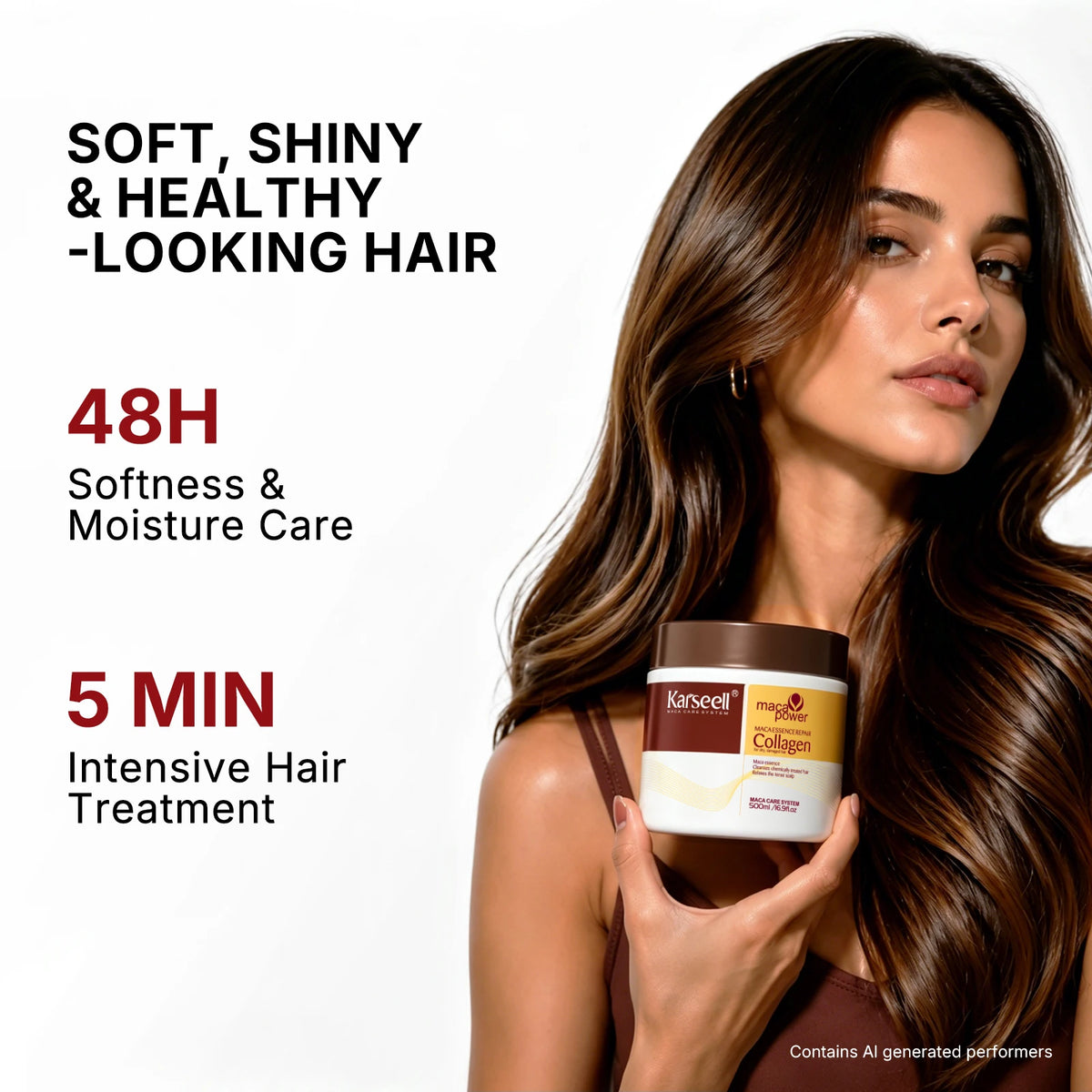 Karseell Collagen Hair Treatment Deep Repair Conditioning Argan Oil Hair Mask Essence for Dry Damaged Hair 100ml/500ml
