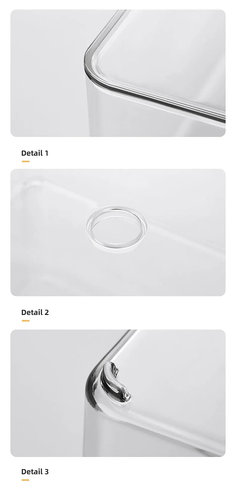 Clear Drawer Organizer Sets Acrylic Box Plastic Storage Box Stationery Makeup Organizer Boxes Transparent Storage Box Bins