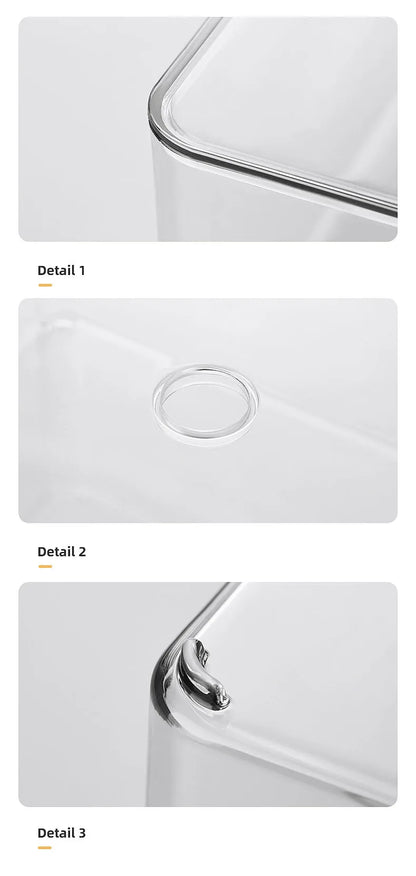 Clear Drawer Organizer Sets Acrylic Box Plastic Storage Box Stationery Makeup Organizer Boxes Transparent Storage Box Bins