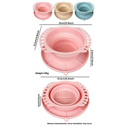 Silicone Material Makeup Brush Cleaning Bowl Egg Shape Dry Cleaning Design Brush Cleaning Tool Reusable Multifunctional