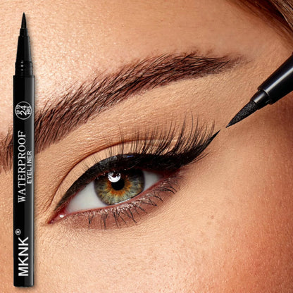 Common Eyeliner for Men and Women Waterproof, Long-lasting, Fast Drying Black Eyeliner Pen Men's Eyeliner Eye Makeup Cosmetics