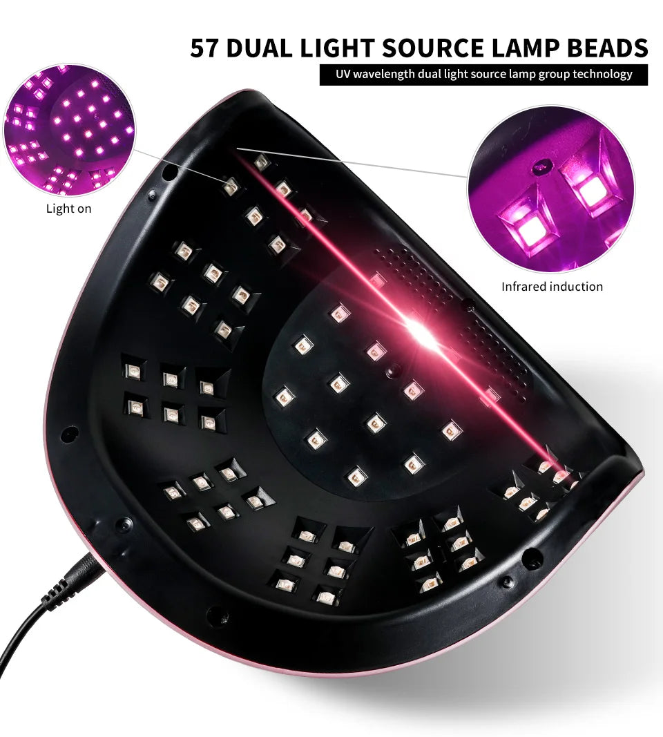 Manicure UV LED Nail Drying For Nails 57LEDS Gel Polish Curing UV Lamp With Diamond Design Professional Nail Dry Equipment