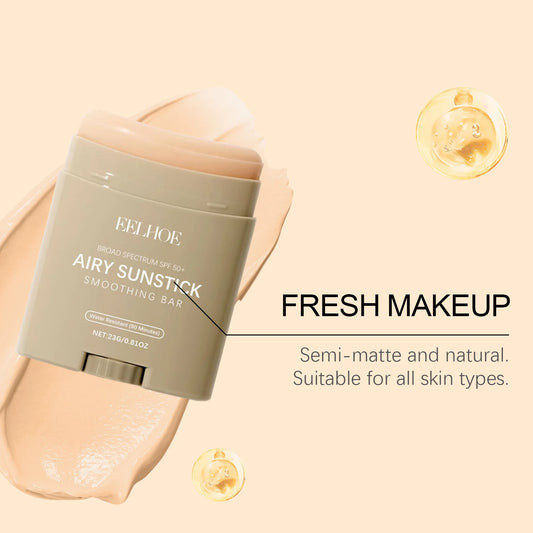 Eelhoe Skin Refreshing Sunscreen Stick Keep Refresh Full Coverage No Sticky for Dry Oily Control Waterproof Body Sunscreens 50+