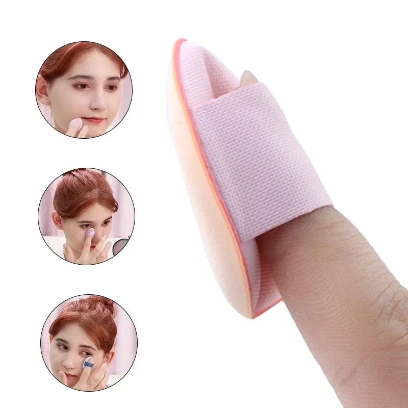 CNK 5/10Pcs Mini Finger Puff Foundation Small Air Cushion Powder Sponge Face Concealer BB Cream Cosmetic Applicator Makeup Tool