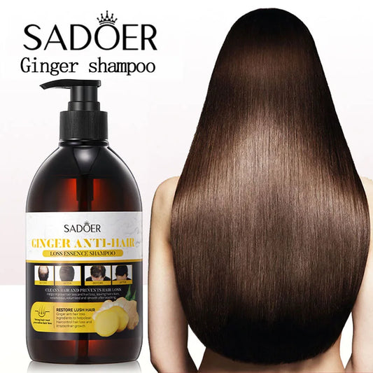 500ml Ginger Anti-Hair Loss Shampoo Long-lasting Fragrances Shampoo Deeply Moisturizing Smooth Set With Comb Gift