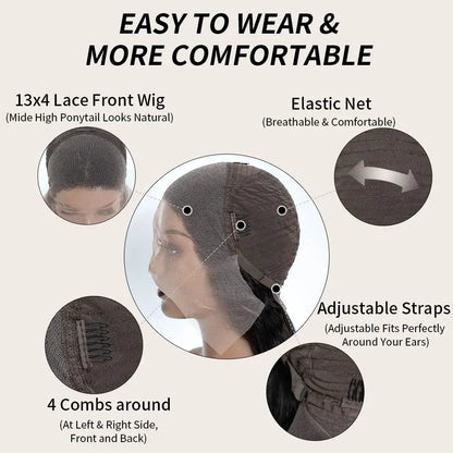 13X4 Lace Frontal Human Hair Wigs For Women 28 Inch  Brazilian Body Wave Lace Front Wig Pre-plucked Hairline with Baby Hair Wigs