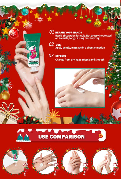 60 piece Christmas hand cream gift box set, advanced essence moisturizing and moisturizing, suitable for dry and cracked skin