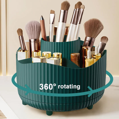 360° Rotating Makeup Brush Holder Cosmetic Brush Holder Large Capacity Lipstick Eyebrow Makeup Brush Holder Jewelry Container