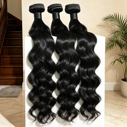Long Size 30 40 Inch Body Wave Hair Bundles Unprocessed Brazilian Virgin Remy Hair Double Drawn Wavy Weave Hair Extensions