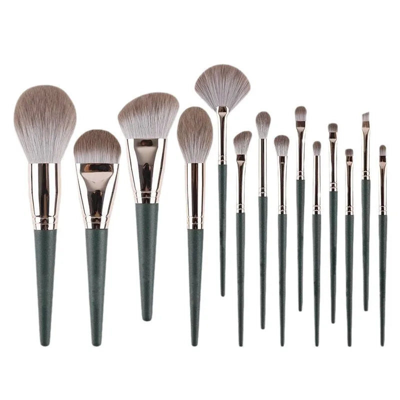 14‑Piece Makeup Brush Kit Professional Cosmetic Brushes Set for Eyeshadow Concealer Blush Multipurpose Beauty Tools