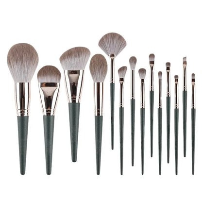14‑Piece Makeup Brush Kit Professional Cosmetic Brushes Set for Eyeshadow Concealer Blush Multipurpose Beauty Tools