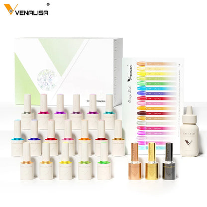 1Set VENALISA V6 Whole Set 10ml HEMA FreeTPO Free Vegan Nail Gel Polish Color Display Gel Varnish Nail Maincure Branded Suitcase