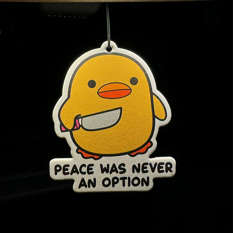 Peace Is Never a Choice, Cute Chick Design Hilton (Hotel Scent) Neutral Car Perfume and Non-Toxic Air Freshener |   Natural Essential Oils and Aromatherapy Scent Tablets (Noroili/Grapefruit/Cedar) |   Hanging Type and Dual-Pu