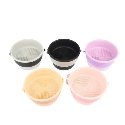 3-In-1 Foldable Silicone Makeup Brush Cleaner Mat & Drying Rack Lightweight Portable Cosmetic Brush Cleaner for Business Trips