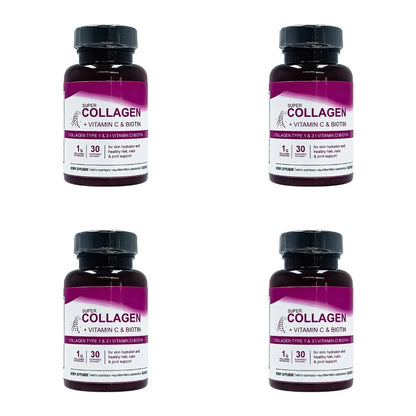 Collagen Capsules for Skin Hydration, Strong Hair & Nails Joint Support, Type 1 &3 Collagen with Vitamin C & Biotin, 60 Capsules