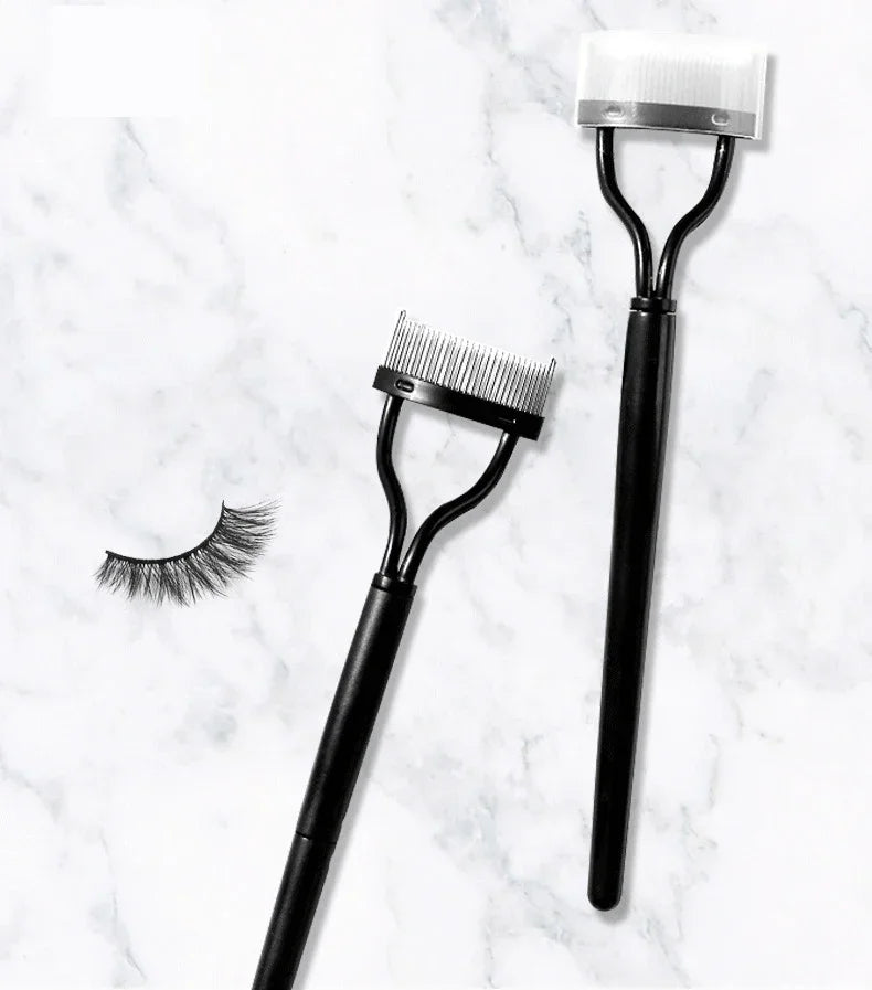 Portable Eyelash Brush Comb Mascara Curl Eye Lash Stainless Steel Eyelash Combing Tools Eyelash Curler Makeup Lash Separator