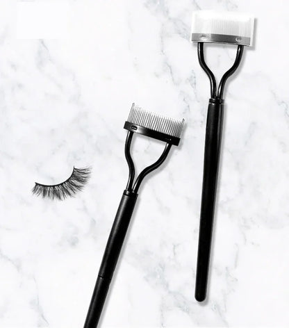 Portable Eyelash Brush Comb Mascara Curl Eye Lash Stainless Steel Eyelash Combing Tools Eyelash Curler Makeup Lash Separator