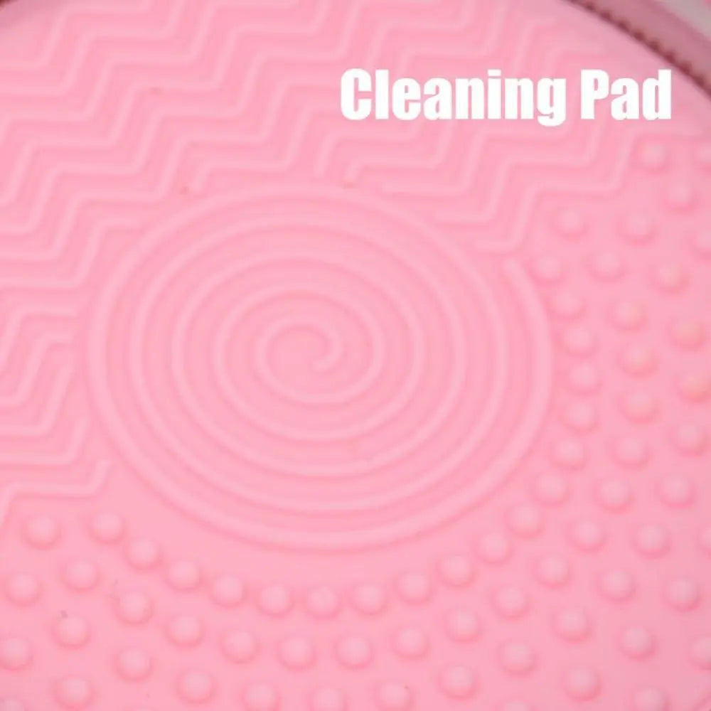 Deep Clean Makeup Brush Cleaner Soap Quick-Dry Heart Shape Cosmetic Sponge Cleaner Reusable with Silicone Mat Beauty Tool Washer