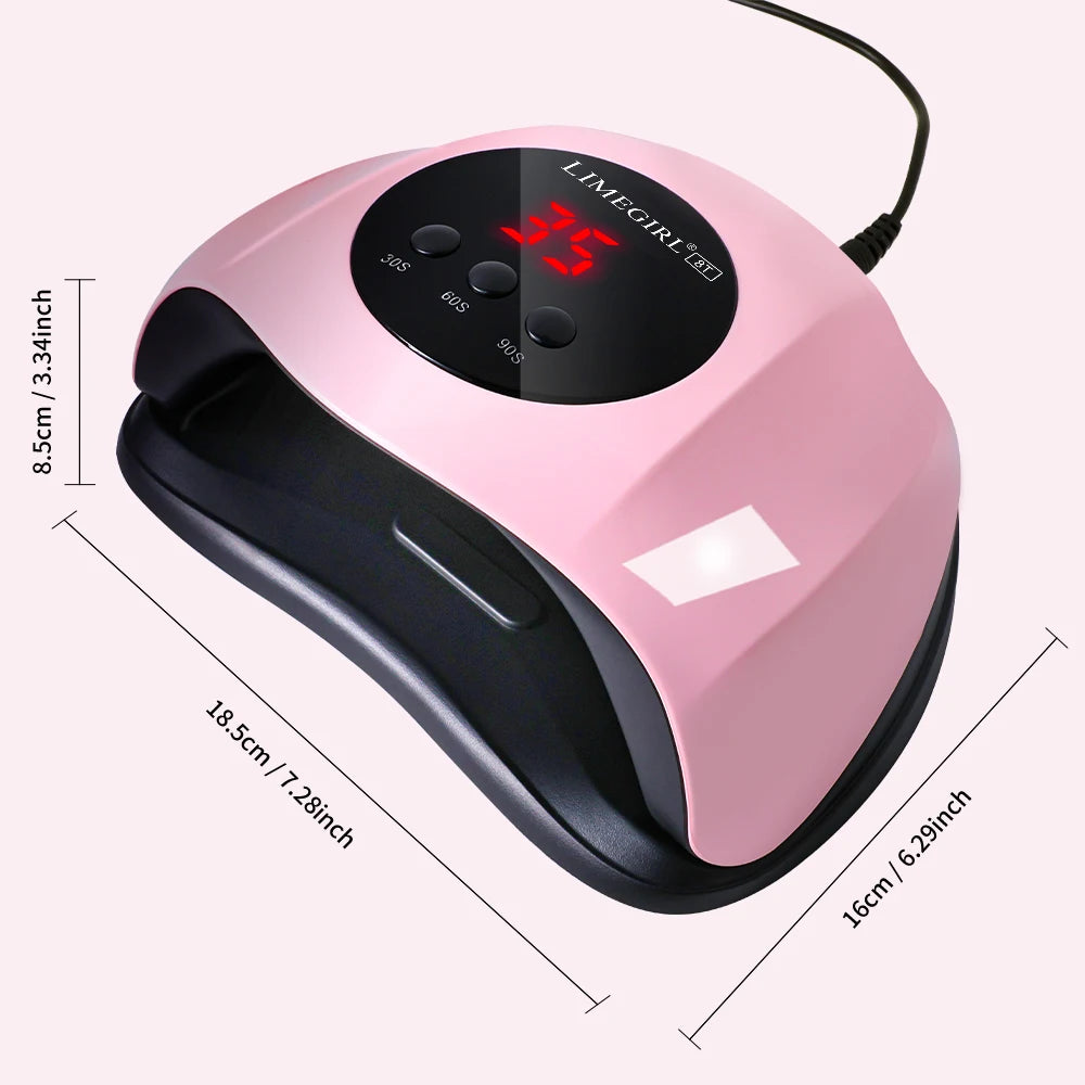 LIMEGIRL 24LED UV Lamp for Nails Gel Polish Varnish Drying With LED Display And Motion Sensing Professional Manicure UV Lamp for Acrylic Resin Dryer Home Use Tool