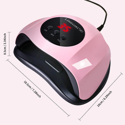 LIMEGIRL 24LED UV Lamp for Nails Gel Polish Varnish Drying With LED Display And Motion Sensing Professional Manicure UV Lamp for Acrylic Resin Dryer Home Use Tool