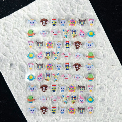 Cute Y2k Stytle Pvc Ancient Small Animals Adhesive Stickers Nail Art Waterproof Diy Charms Loptop Phone Case Scrapbook Sticker