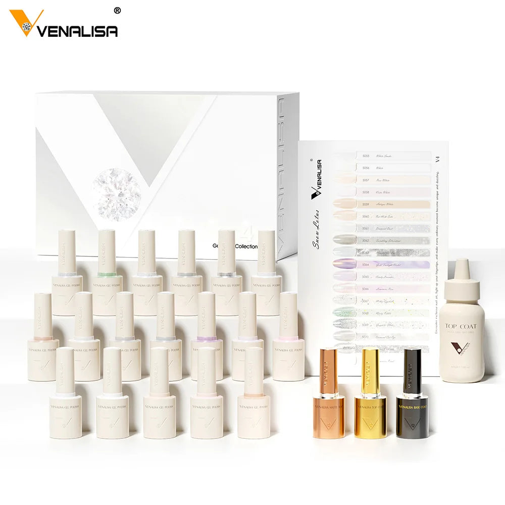 1Set VENALISA V6 Whole Set 10ml HEMA FreeTPO Free Vegan Nail Gel Polish Color Display Gel Varnish Nail Maincure Branded Suitcase