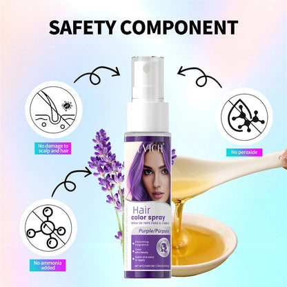 Sevich New Style Hair Color Spray One-Time Hair Color Instant Hair Salon Hair Care Styling Product For Men and Women 5 Color